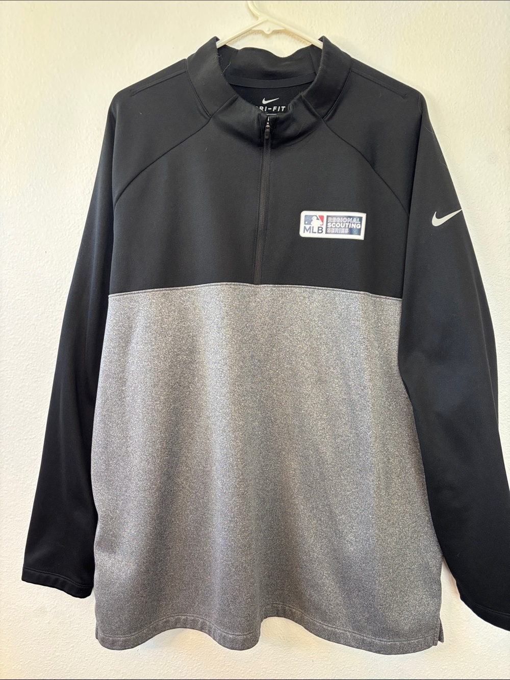 Nike Black and Gray MLB Scouting Half-Zip Pullover -542sku